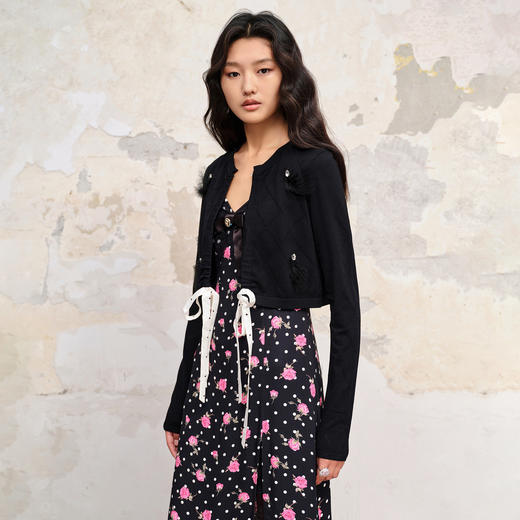 MAXRIENY芭蕾风系带针织开衫早秋外搭(货号:MC88JA591) 商品图2