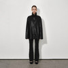 NUTH黑色宽松廓形pu皮夹克中长款拉链皮衣外套女 商品缩略图6