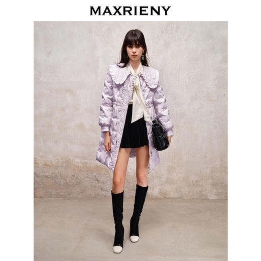 【防寒】MAXRIENY冬连帽小香风时尚加厚保暖格纹羽绒服(货号:MS88DC532) 商品图1