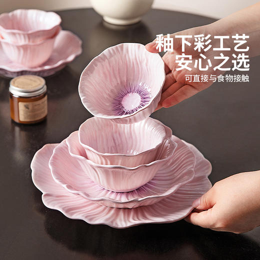 摩登主妇釉下彩餐具套装碗碟盘家用2025新款乔迁搬家新婚结婚礼物 商品图2