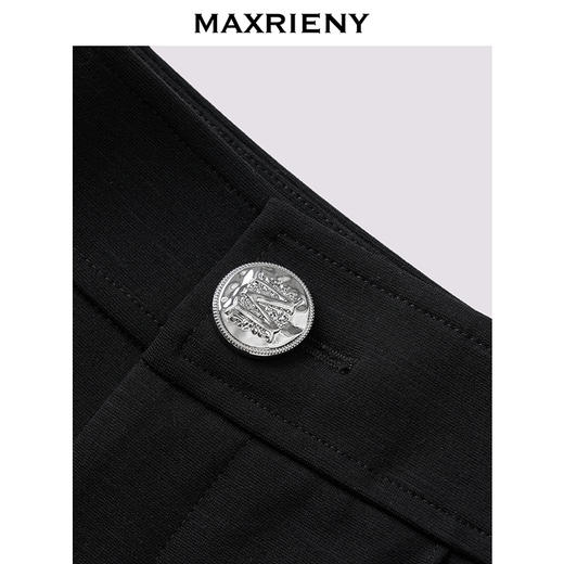 MAXRIENY极简通勤穿搭高腰长裤显高25秋款微喇高腰修身休闲裤女(货号:MF86TR501) 商品图1