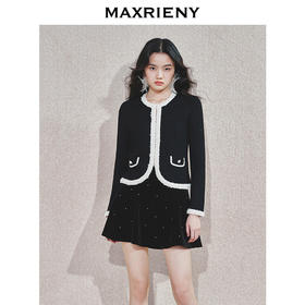 MAXRIENY【商场同款】名媛千金小香风新年搭亮片24K外套新款气质感(货号:MS85JA787)