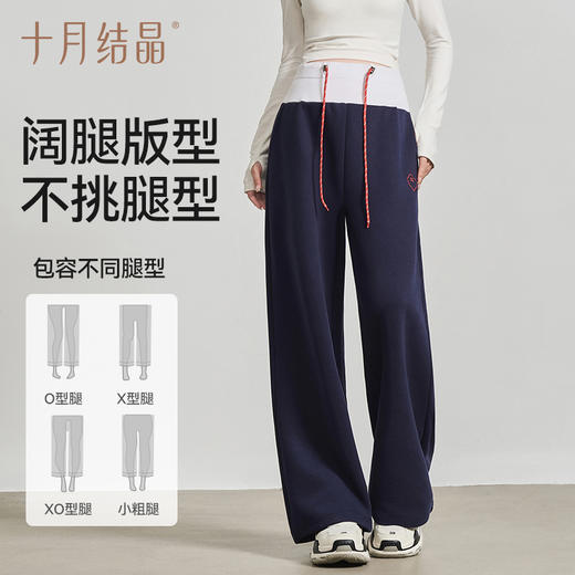 【满99-20/199-50】孕妇裤子外穿不勒肚子阔腿裤2025新款秋季运动休闲裤卫裤 商品图3