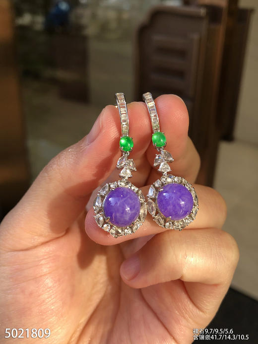 5021809，紫罗兰蛋面耳坠。具体价格微信咨询 商品图8