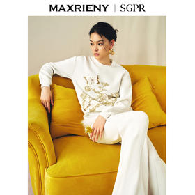 MAXRIENY[东方新摩登]金枝玉蝶针织衫精致贵雅感上衣女24秋新款(货号:MS85SW511)