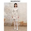 MAXRIENY新中式盘扣国风改良旗袍设计感印花修身显瘦秋冬连衣裙(货号:MS88DR512) 商品缩略图1