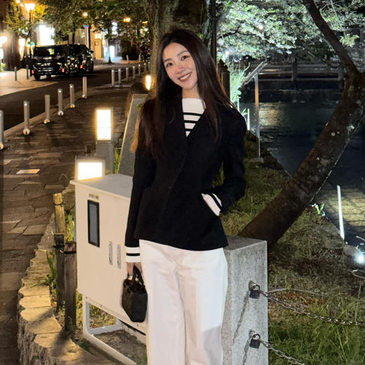 ROMI STUDIO“自我轮廓”桑蚕丝羊毛三粒扣廓形西装外套RWCAWW3709 商品图1