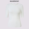 MAXRIENY精致简约感25夏款钉珠套头毛针织衫七分袖收腰显瘦上衣女(货号:MF86SW004) 商品缩略图4