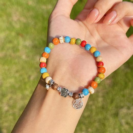 【敦煌陶瓷手串】敦煌福泽小众陶瓷手串饰品 手工编织礼物新中式民族风 古风串珠手链 商品图1