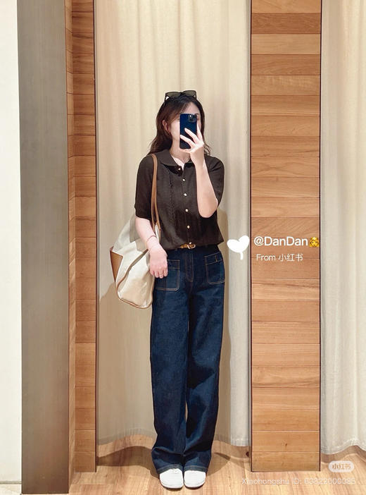 95-5 独家圆正 小禾 小方袋牛仔长裤 弹力棉柔 我穿29码宽松舒适 商品图0