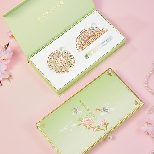 【故宫镜子】锦上添花雀绕花枝镜子随身镜手持化妆镜 商品图10