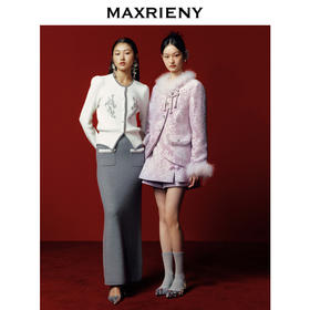 MAXRIENY【商场同款】新中式新款气质短裤高腰裙裤24年冬(货号:MC88PA796)