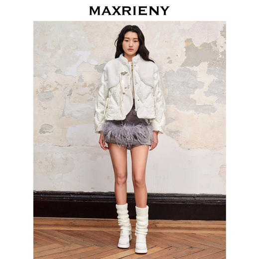 MAXRIENY【商场同款】仙美新中式羽绒服秋冬国风盘扣绣花外套女(货号:MC88DC515) 商品图0