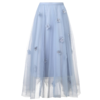 MAXRIENY25年夏季新款宫廷花仙子半裙立体花朵网纱裙晨雾蓝高腰(货号:MF86SK006) 商品缩略图0