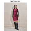 MAXRIENY精致优雅高级感雪尼尔无袖连衣裙24冬新款安哥拉红裙子(货号:MS85DR771) 商品缩略图0