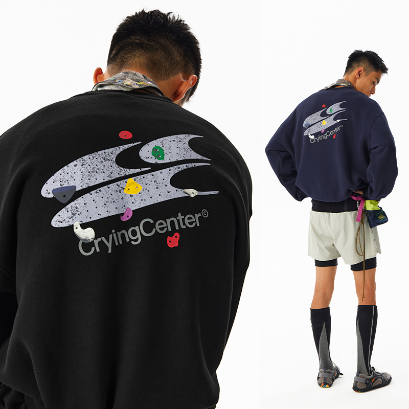CryingCenter 攀岩馆logo圆领卫衣 哭喊中心