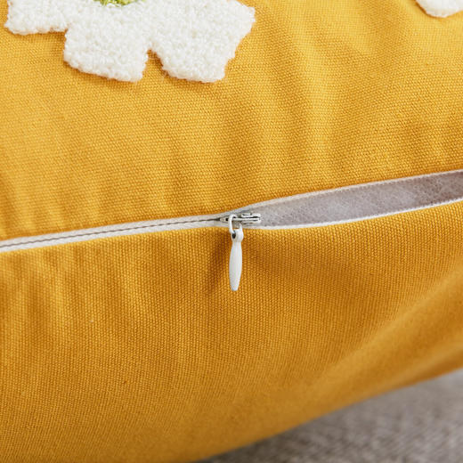  田园简约沙发无芯正方形刺绣抱枕套靠垫套 商品图2