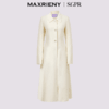 MAXRIENY极简赫本风绵羊毛过膝长款大衣气质女24秋新款外套澳毛(货号:MS85CT511) 商品缩略图4