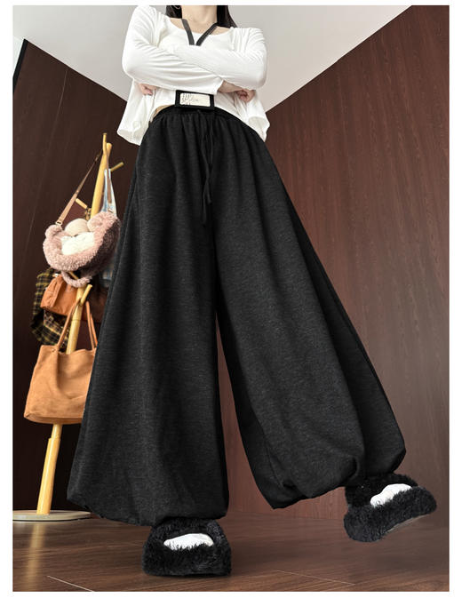 【YW】无忧购  温柔风糯米花苞裤裙女秋季高腰针织休闲灯笼裤裙H-1930（截单后3-5天发货） 商品图13