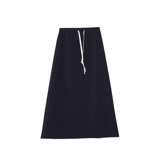 VIMAGE纬漫纪简约纯色通勤A字百搭中长款休闲半身裙2025秋季新款V2406113 商品图6