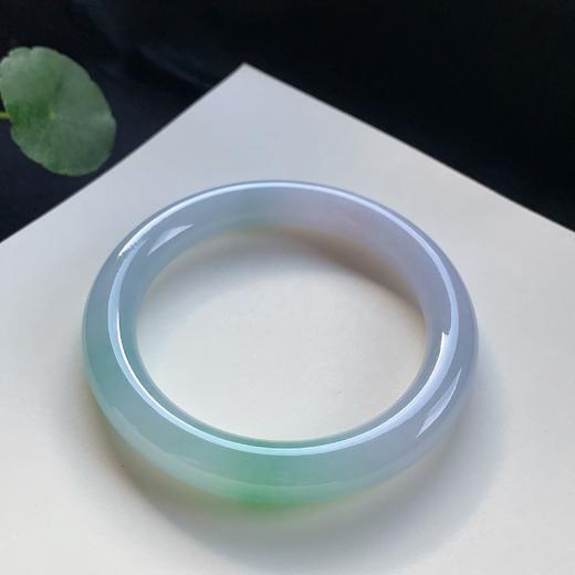 高货飘绿色翡翠手镯 传家宝温润圆满中式翡翠手镯49625031821H（一口价） 商品图1