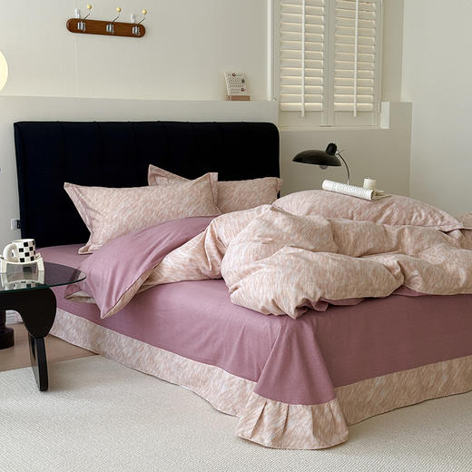 20%棉加厚暖绒磨毛四件套 秋冬新款床单被套     A-5403  加倍生活 商品图5