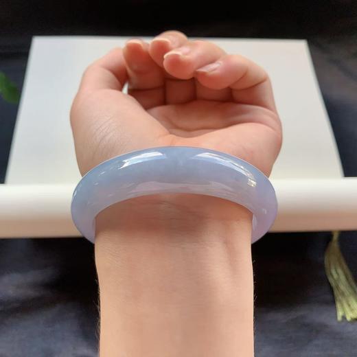 高货紫罗兰色翡翠手镯 传家宝温润圆满中式翡翠手镯49625031824H（一口价） 商品图4