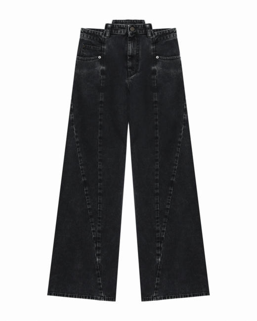 女款阔腿牛仔裤长裤016 商品图0