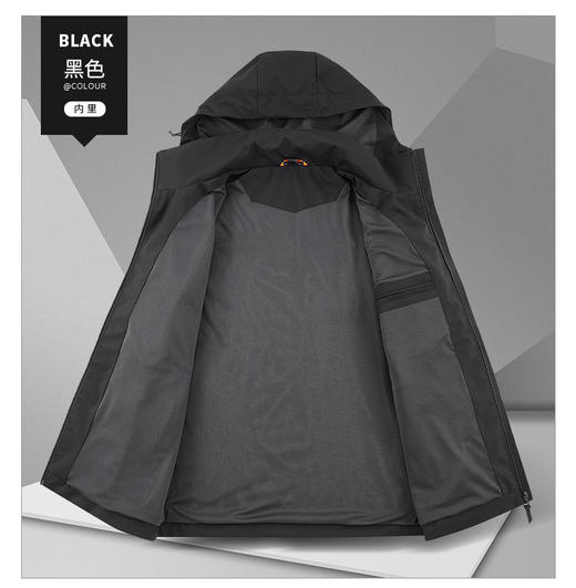 山系春秋户外休闲防水冲锋衣男薄款士防护外套BS230311-T 商品图8