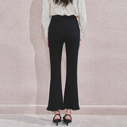 MAXRIENY精致休闲感高腰显瘦长裤阔腿裤2025秋冬百搭喇叭裤 商品图1