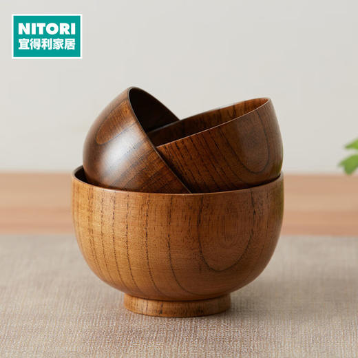  木碗餐具家用原木实木酸枣木饭碗汤碗 商品图0