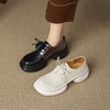 【预售5天】真皮厚底乐福鞋女新款秋冬系带小皮鞋粗跟增高深口单鞋YMT&A3461 商品缩略图0