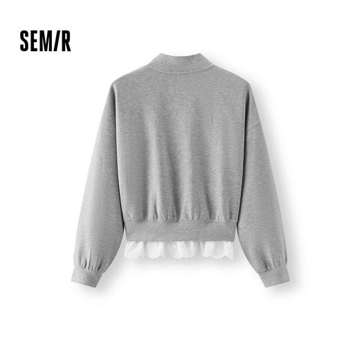 商场同款|森马外套女秋棒球领短夹克花边吊带2025新款气质两件套 商品图1