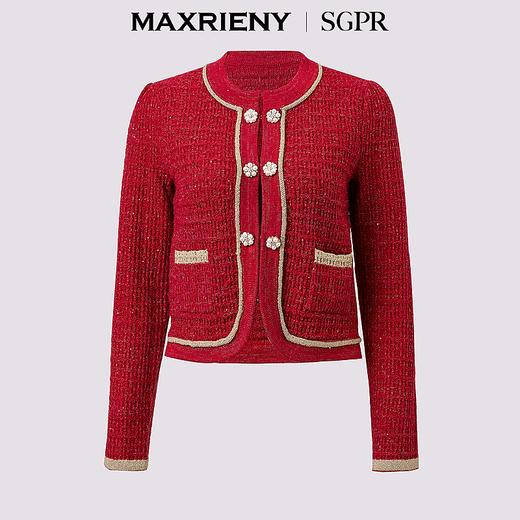 MAXRIENY精致浪漫外套女2025秋冬新款千金名媛小香风上衣短款外套(货号:MS85JA515) 商品图4