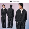 NPC潮牌亚麻混纺半开襟拉链卫衣男立领廓形落肩上新秋季NP57ST16 商品缩略图0