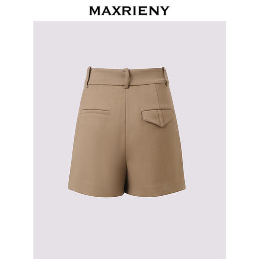 MAXRIENY2024简约摩卡色短裤(货号:MS85PA030) 商品图3