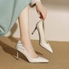 【预售5天】欧美性感尖头气质高跟鞋女新款小众牛皮浅口细跟单鞋女ZF&25015 商品缩略图3