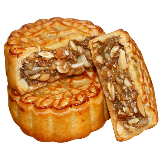 (厂家新款新品)广西特产月饼五仁叉烧月饼金腿蛋黄莲蓉广式月饼新鲜产 商品图4