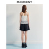 MAXRIENY精致日常感黑色a摆压褶短裤女通勤风a型裙裤高腰宽松(货号:MF86PA005) 商品缩略图3