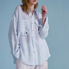 伊泺杉 老钱风纯棉贝壳刺绣衬衫 宽松舒适 通勤百搭 4色可选 商品缩略图3