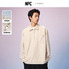 NPC潮牌亚麻混纺宽松落肩半开襟拉链衬衫男秋季上新NP57SH17 商品缩略图0