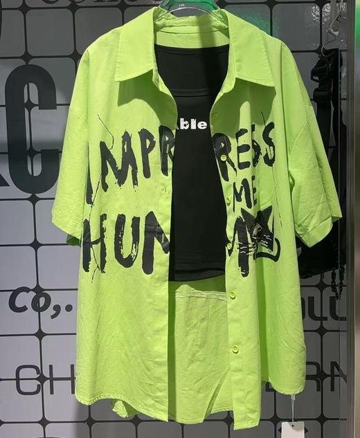 NC翻领前后大图镶亮片短袖衬衫50501夏季007912201014 商品图0