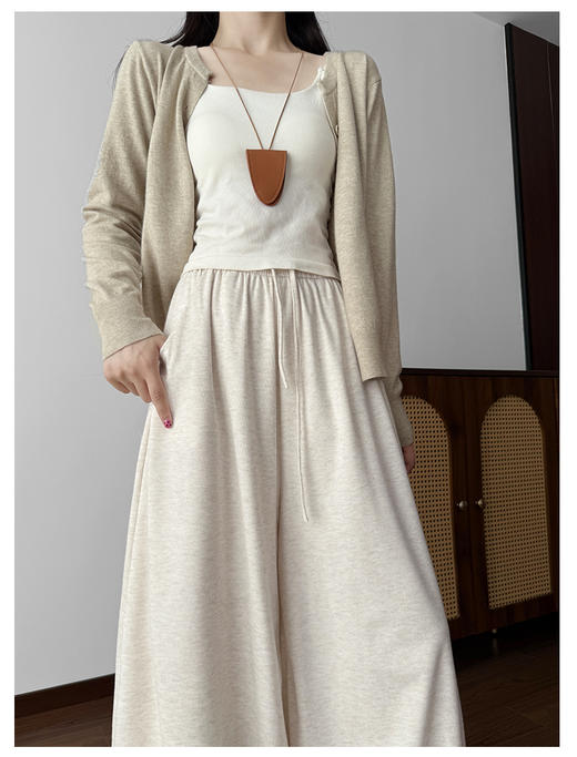 【YW】无忧购  温柔风糯米花苞裤裙女秋季高腰针织休闲灯笼裤裙H-1930（截单后3-5天发货） 商品图4