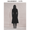 MAXRIENY极简赫本风绵羊毛过膝长款大衣气质女24秋新款外套澳毛(货号:MS85CT511) 商品缩略图3