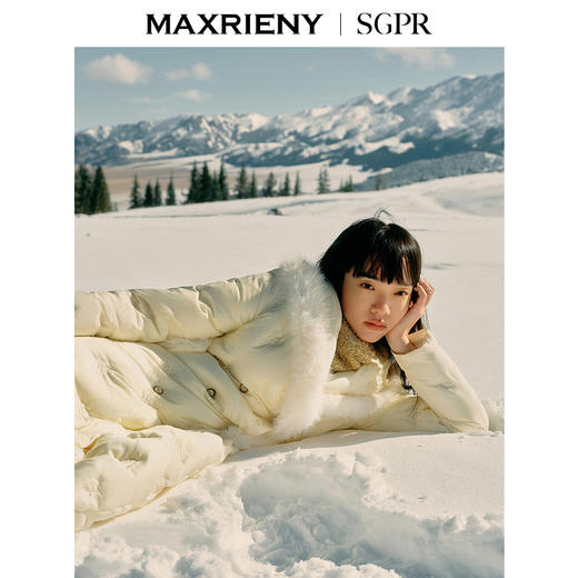 【商场同款】MAXRIENY精致贵雅毛边羽绒服大翻领保暖外套24冬新款(货号:MS85DC506) 商品图3