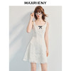 MAXRIENY2025年夏季新款蝴蝶结千金小香风花纱白色连衣裙(货号:MF86DR252) 商品缩略图0