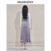MAXRIENY浪漫复古感吊带连衣裙24冬款修身显瘦开叉长裙约会小裙子(货号:MS85DR770) 商品缩略图3