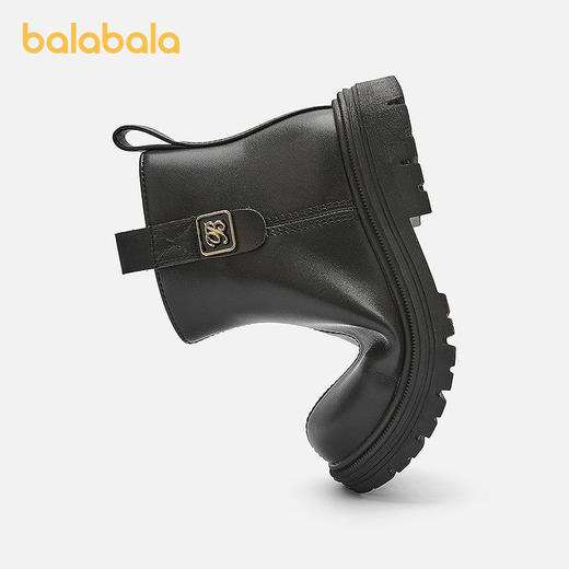 巴拉巴拉童鞋儿童靴子马丁靴女童2025新秋冬短靴拉链潮流百搭鞋子 商品图2