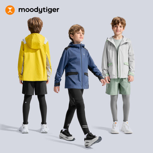 moodytiger儿童秋时尚运动户外防泼水防风连帽外套53110405【DR】 商品图4