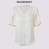 MAXRIENY精致宫廷风蕾丝雪纺衫25夏款绣花泡泡袖衬衫衬衣女上衣(货号:MF86TP016) 商品缩略图4